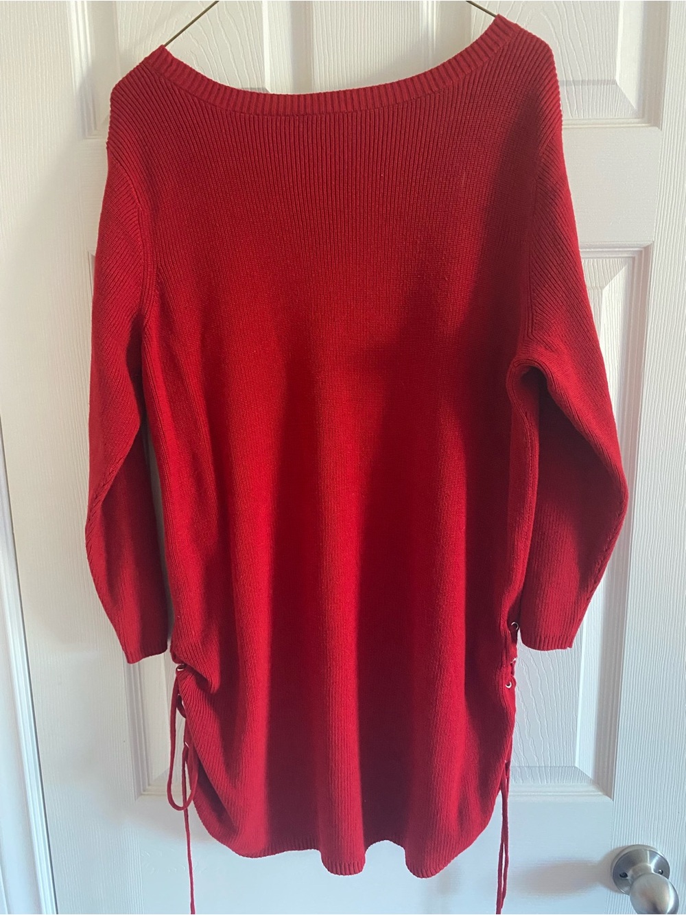Ricki's Bright Red Ribbed Knit Sweater - Picture 7 of 7